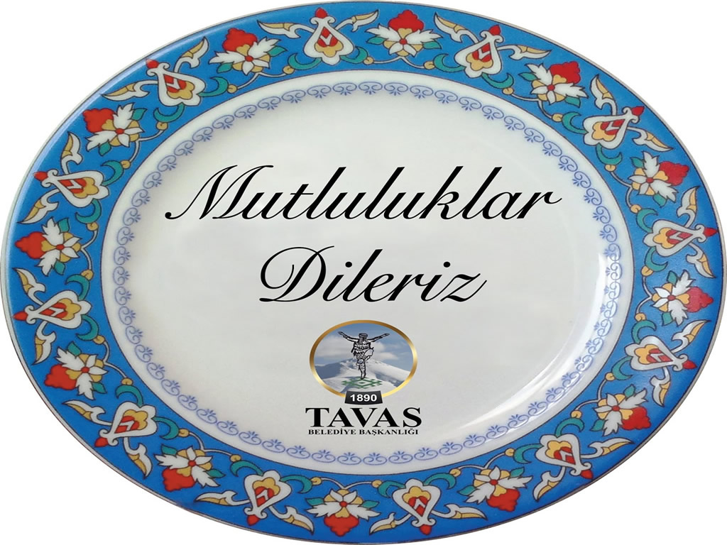 Porselen Tabak Plaket